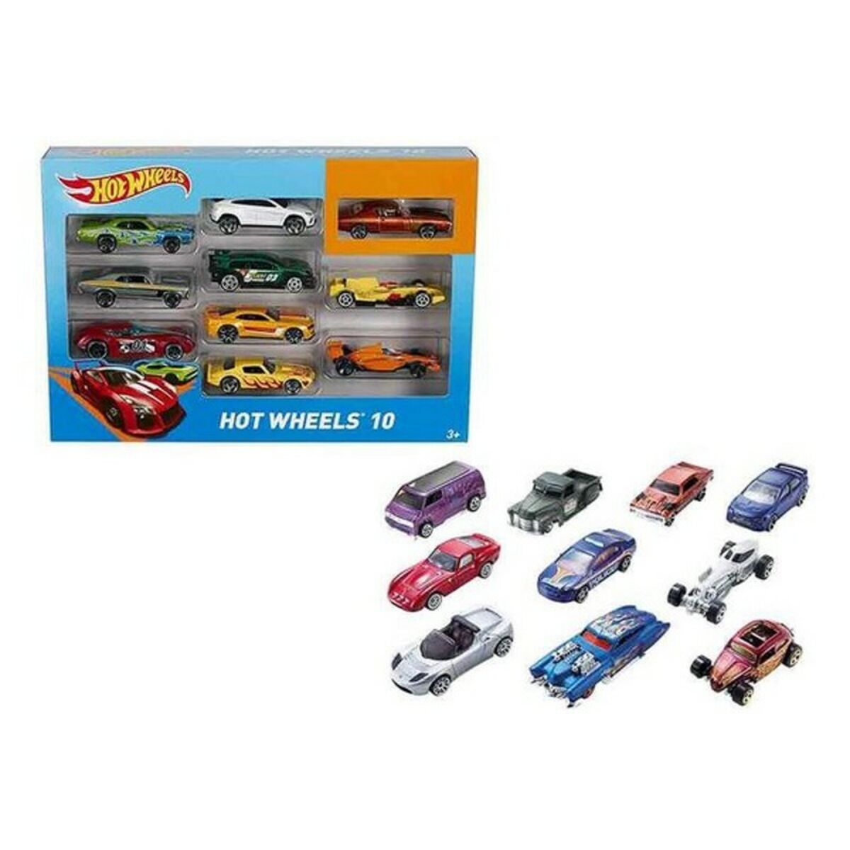 Playset di Veicoli Hot Wheels Metallo (10 Pcs)